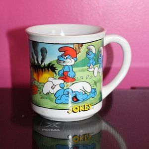 Ganz Bros 1982 Smurfs Mug Jokey